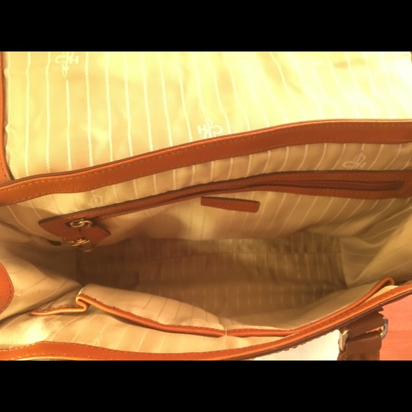 EUC LEATHER Cole Haan purse, brown and caramel - Picture 6 of 8